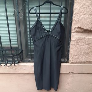 Zac Zac Posen bodycon dress vegan leather straps